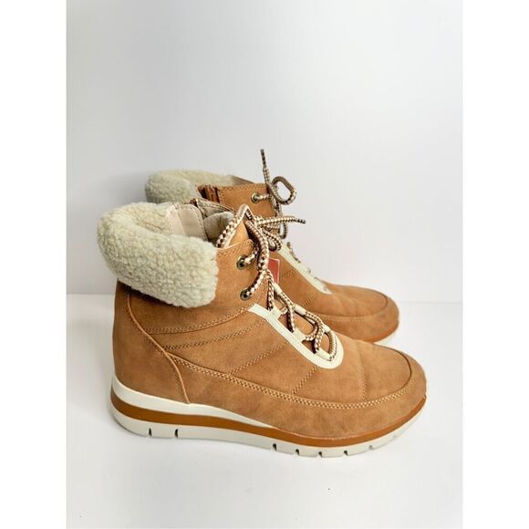 SOUL Naturalizer Hiker Boots Size 8 Wide Carey Brown Cold Weather Lace Up Style - Picture 4 of 10